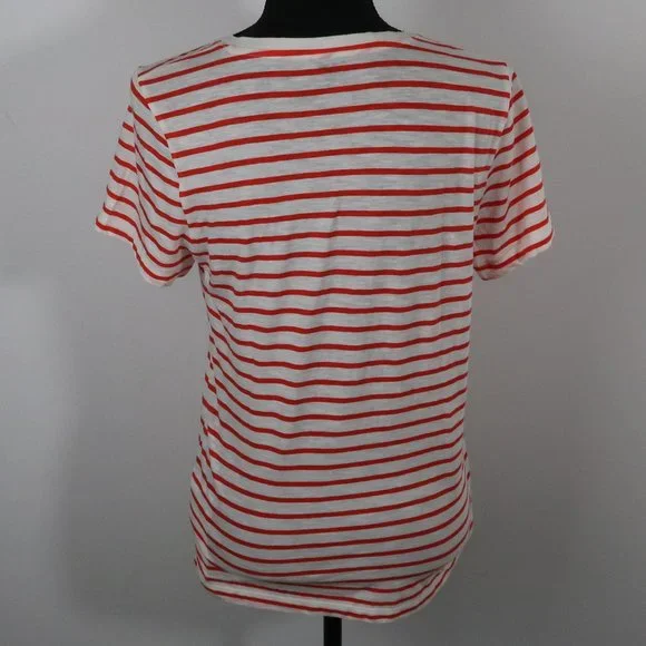MADEWELL Theresa Striped V-neck T-shirt - Picture 6 of 8